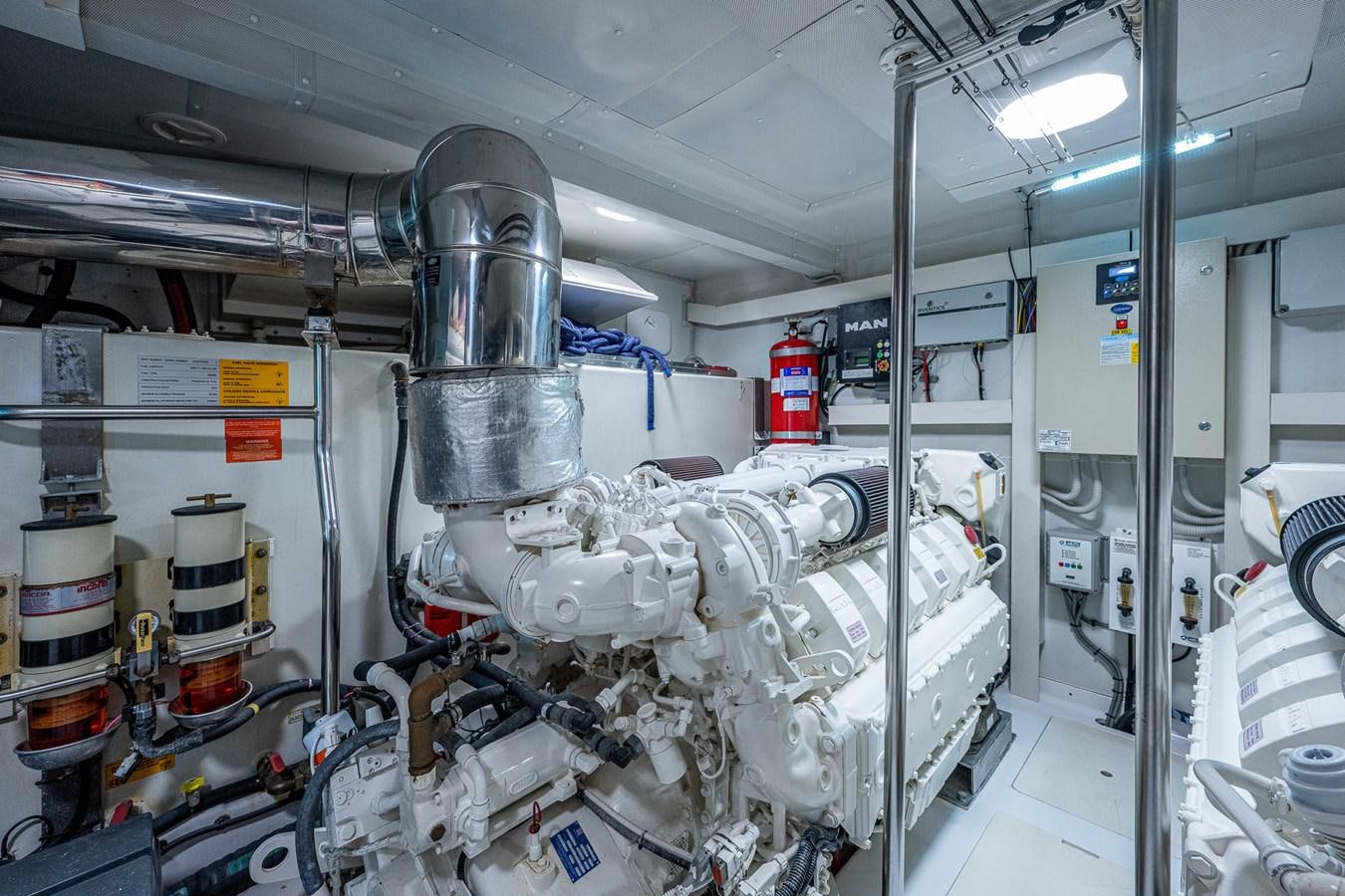 a room with machinery aboard STAYSEA Yacht for Sale