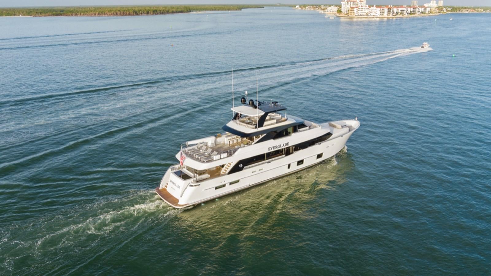 a boat on the water aboard EVERGLADE Yacht for Sale