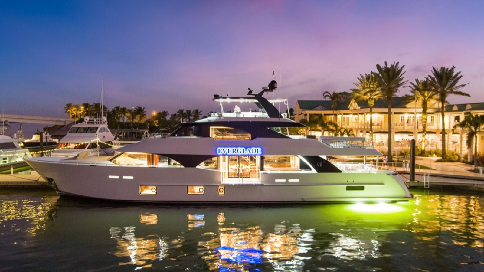 a boat in the water aboard EVERGLADE Yacht for Sale