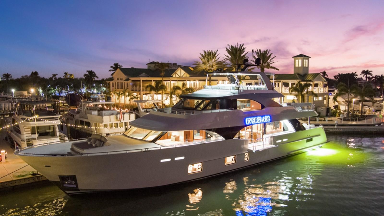 a boat on the water aboard EVERGLADE Yacht for Sale