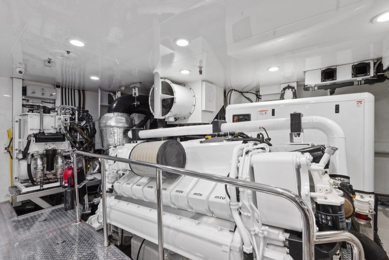 a room with machinery aboard EVERGLADE Yacht for Sale
