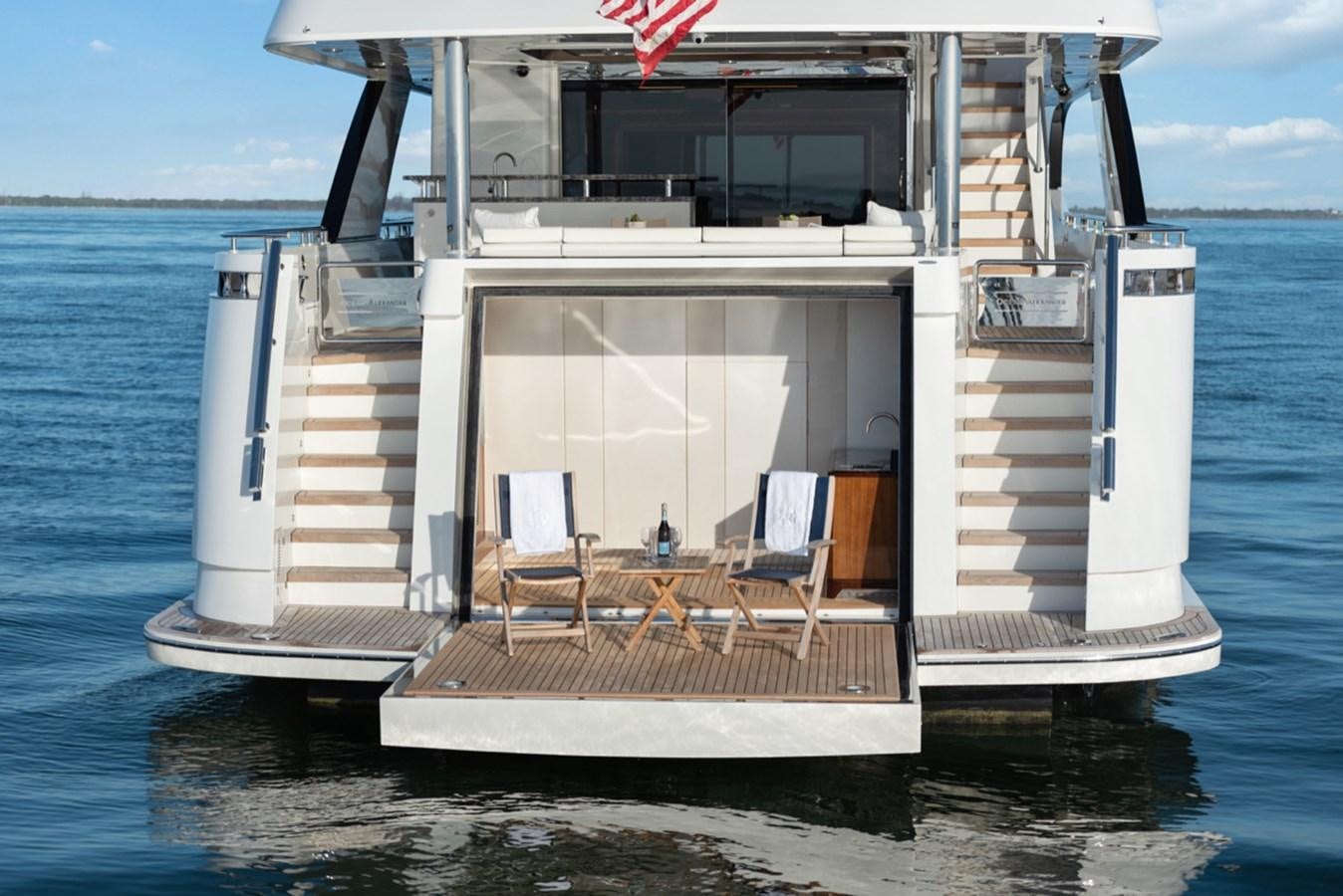 a boat on the water aboard EVERGLADE Yacht for Sale
