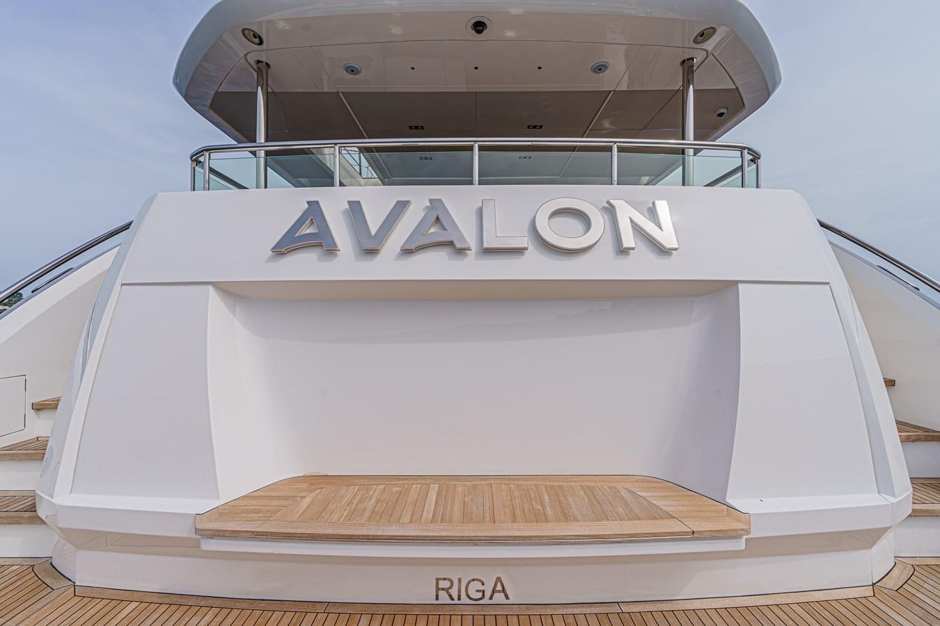 a white box with a white label aboard AVALON Yacht for Sale