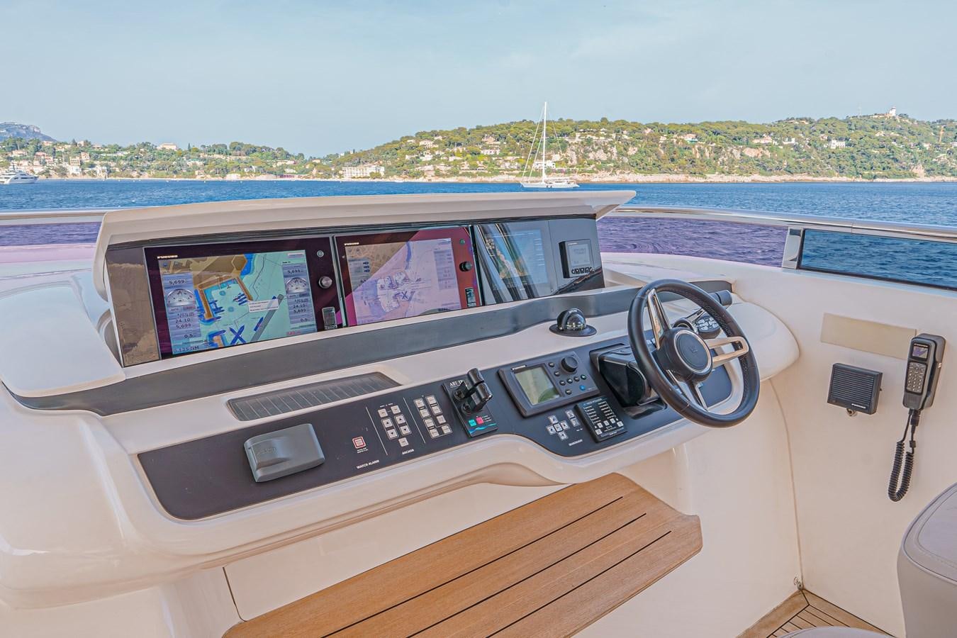 a radio on a boat aboard AVALON Yacht for Sale