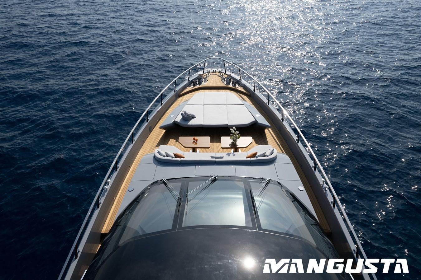 a boat in the water aboard MANGUSTA 104 REV#4 - NEW&DEMO Yacht for Sale