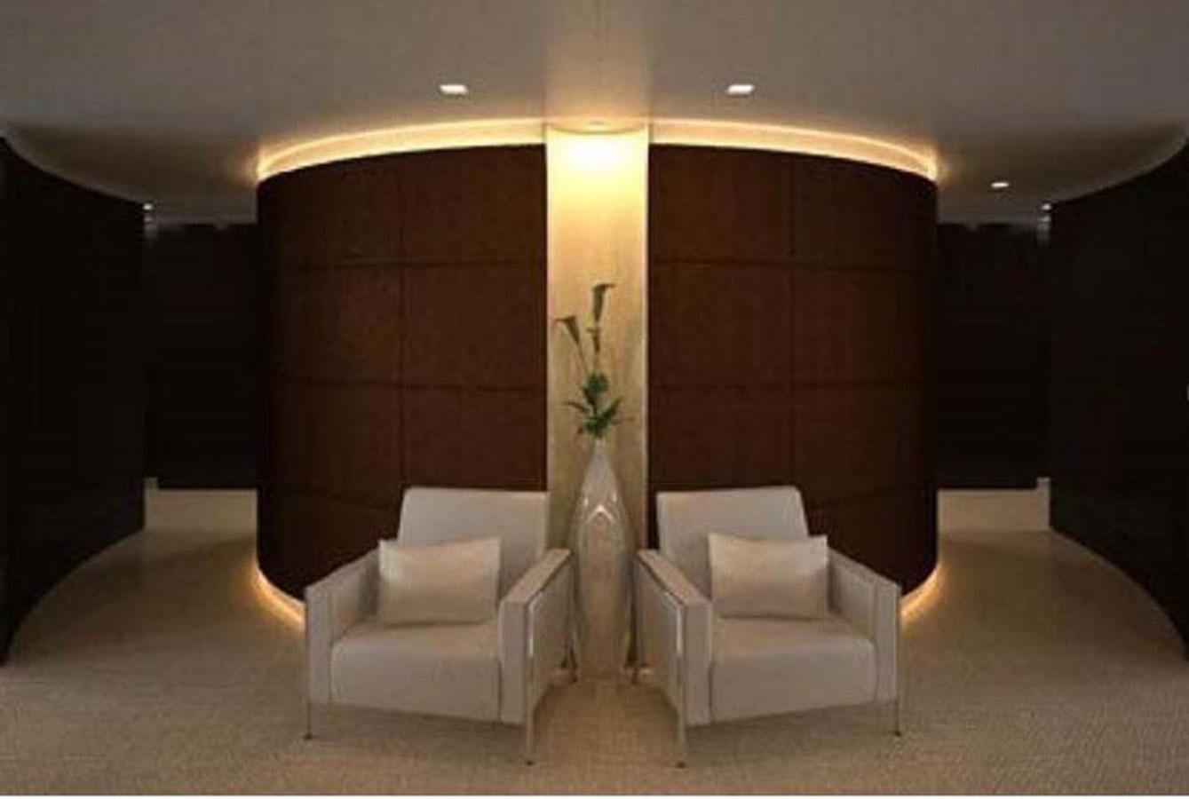 a room with a vase of flowers aboard PHEROUSA Yacht for Sale