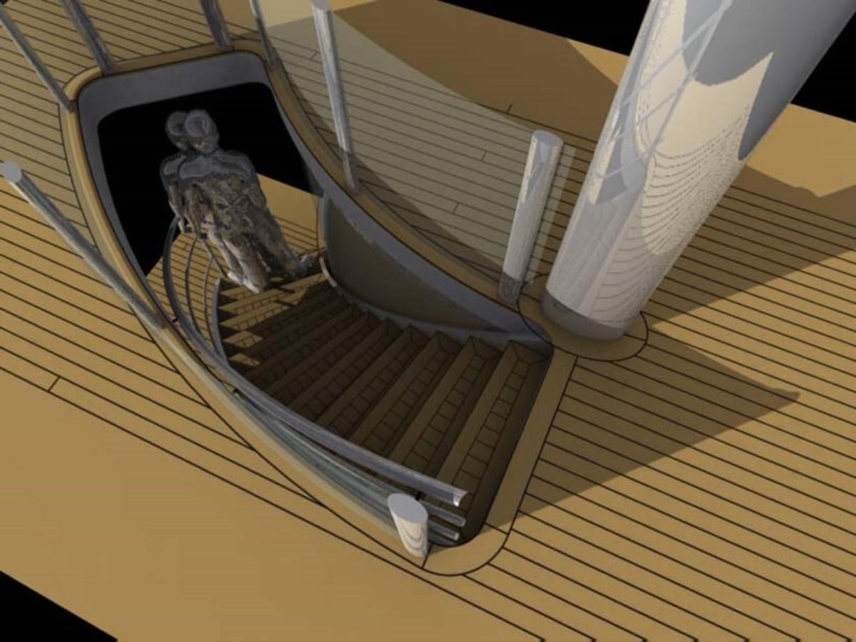 a spider in a web aboard PHEROUSA Yacht for Sale