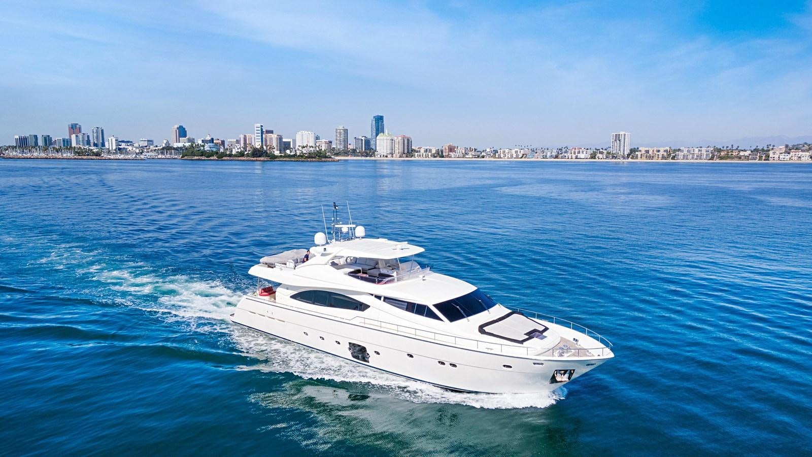 a white yacht on the water aboard EL PAVICA Yacht for Sale