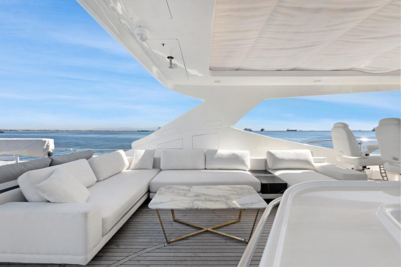 a lounge area on a boat aboard EL PAVICA Yacht for Sale