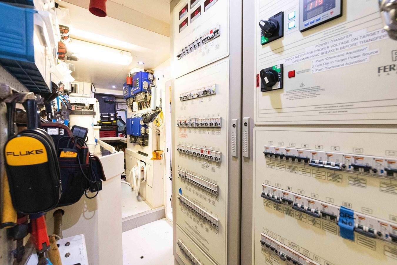 a room with equipment and equipment aboard EL PAVICA Yacht for Sale