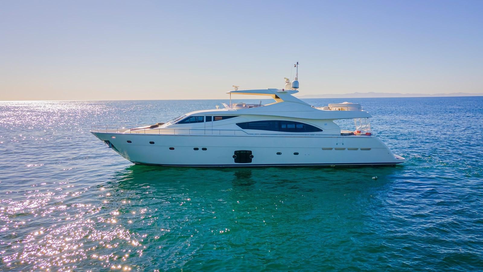 a white yacht in the water aboard EL PAVICA Yacht for Sale