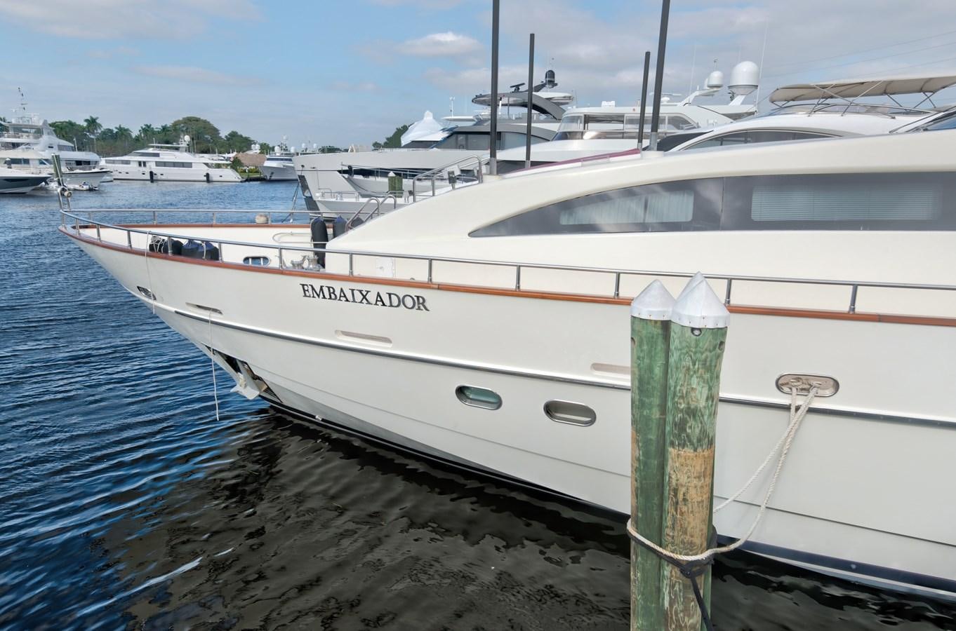 a white boat on the water aboard LUISAMAY Yacht for Sale