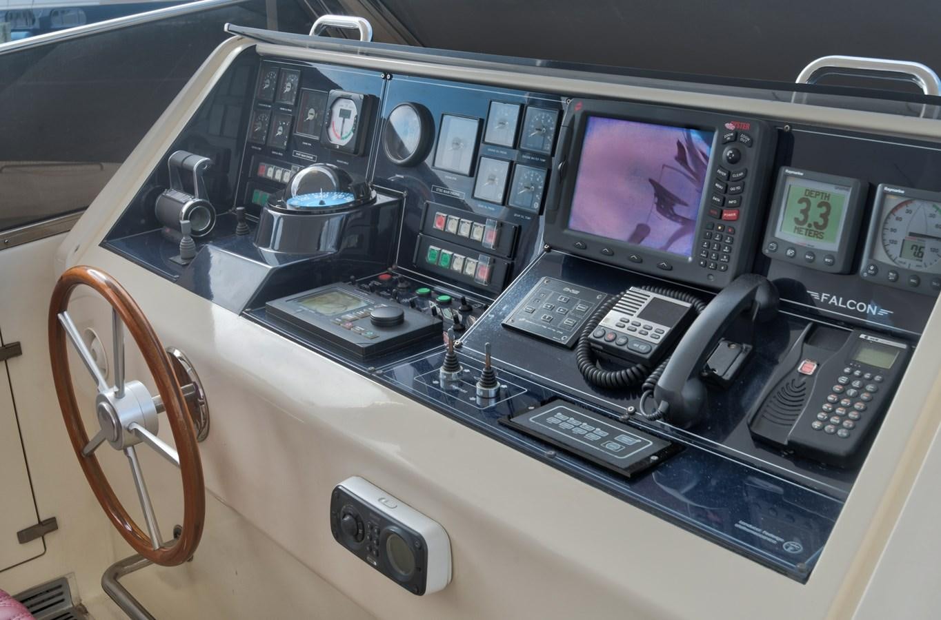 inside of a car aboard LUISAMAY Yacht for Sale