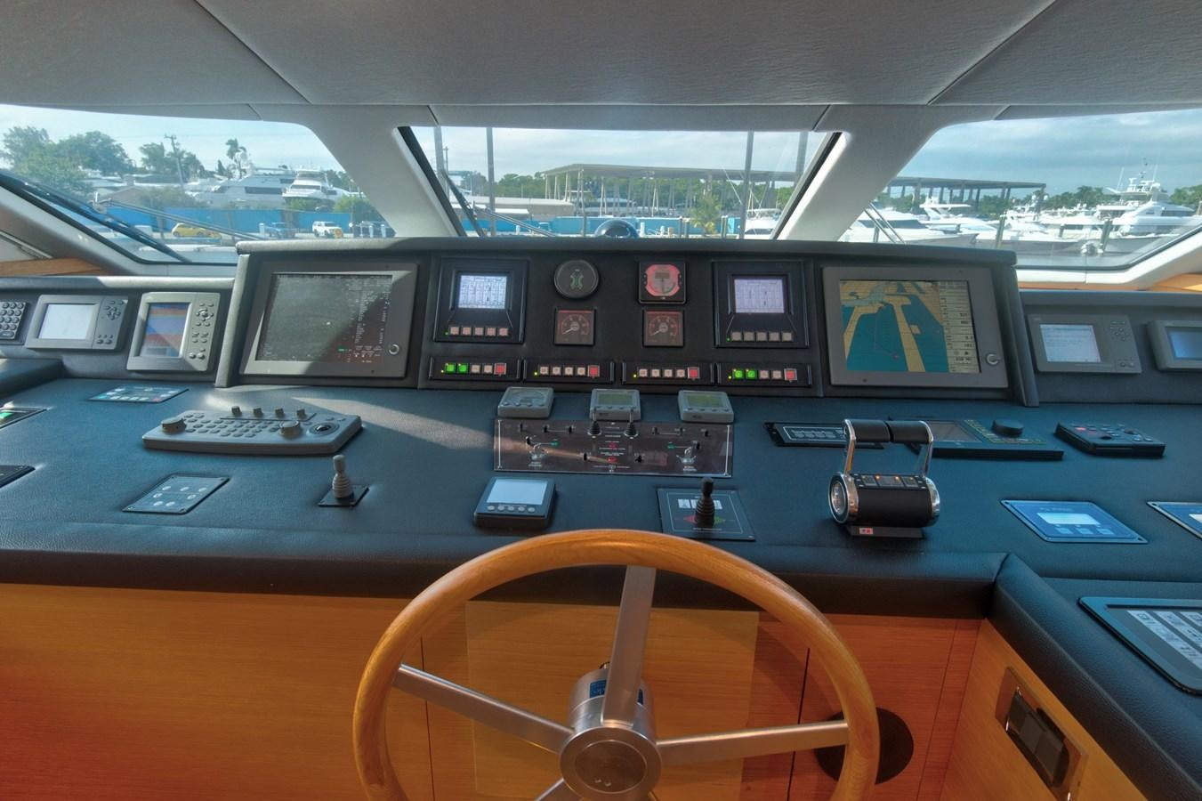 inside of a control room aboard LUISAMAY Yacht for Sale