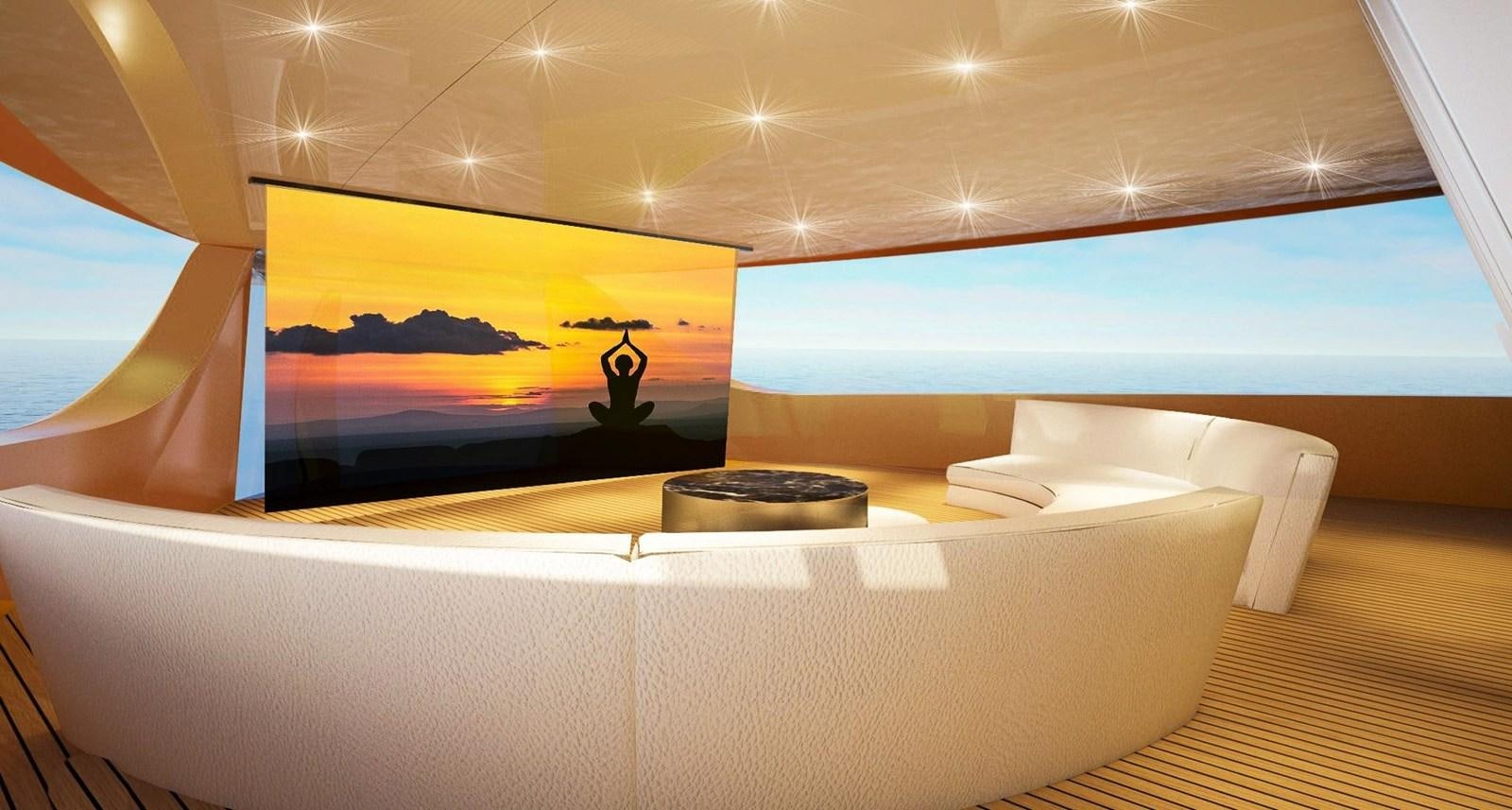 a room with a bed and a painting on the wall aboard CUSTOM Yacht for Sale