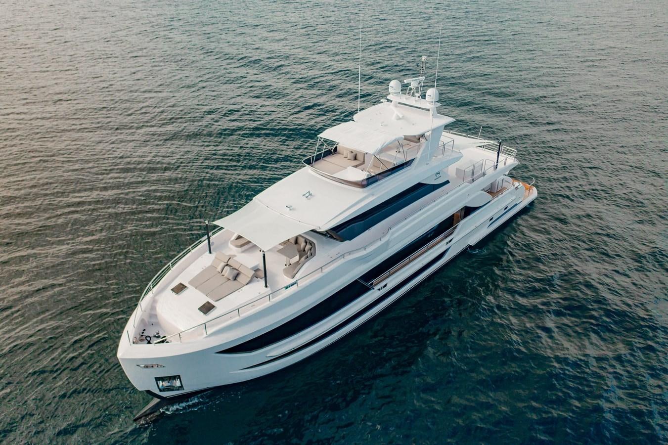 a white yacht on the water aboard FD100-908 IN PRODUCTION Yacht for Sale