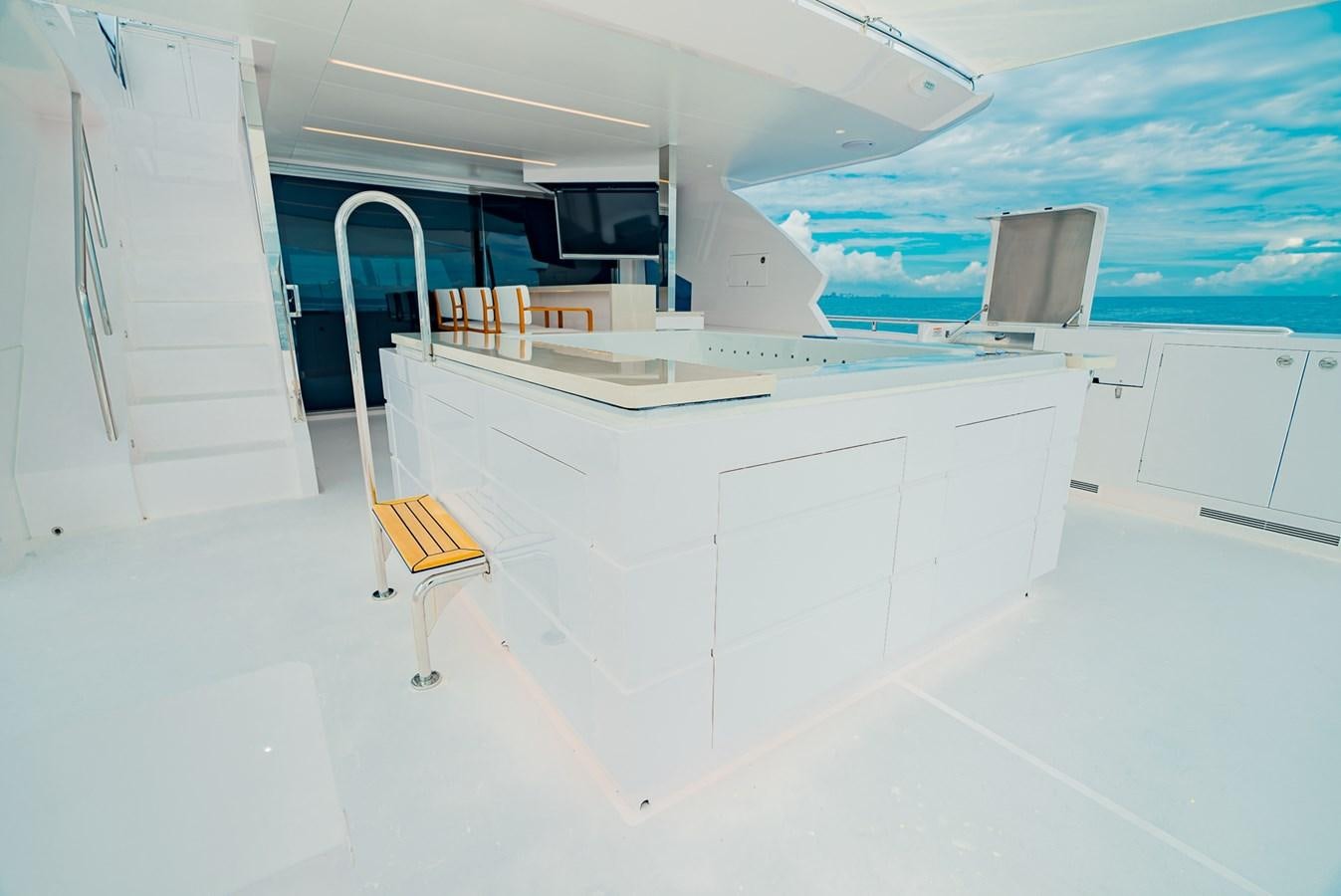 a room with a computer and a desk aboard FD100-908 IN PRODUCTION Yacht for Sale