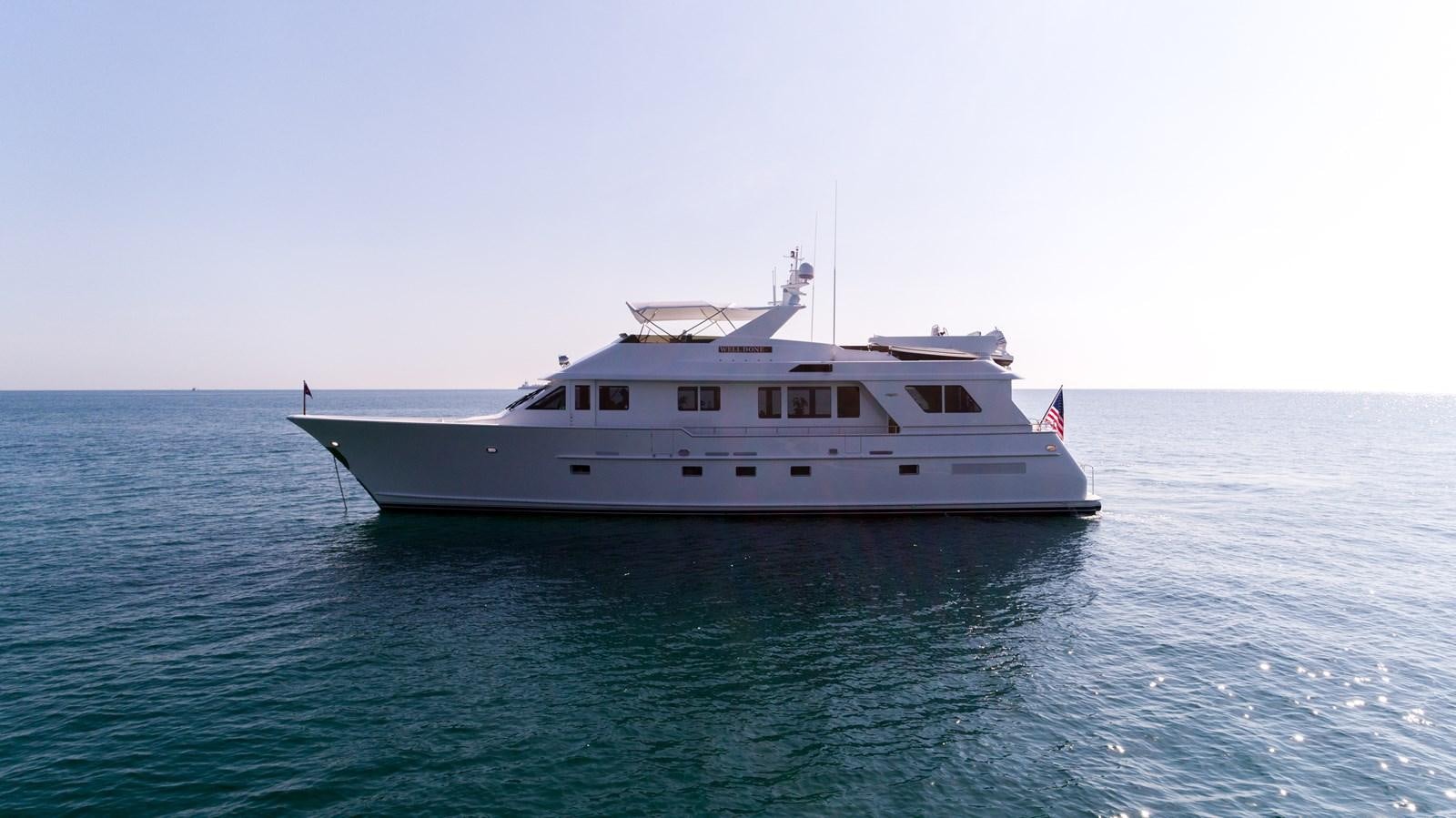 a boat in the water aboard WELL DONE Yacht for Sale