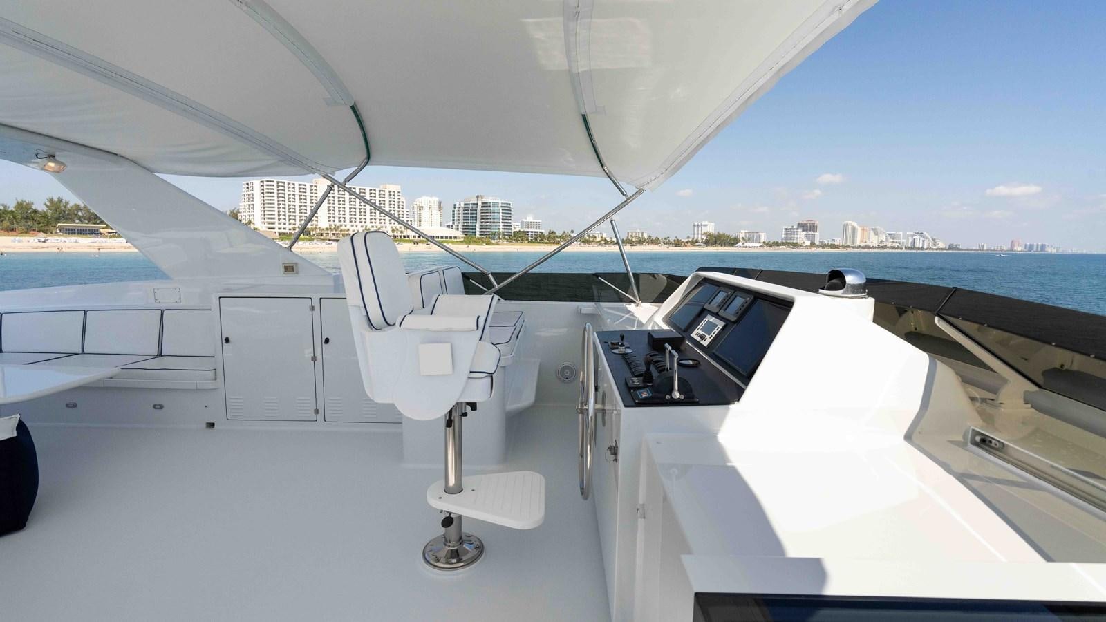 a plane wing and a body of water aboard WELL DONE Yacht for Sale