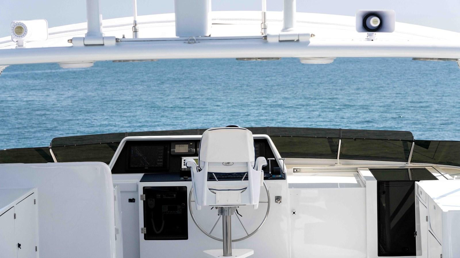 a boat with a deck and a deck and a deck with a view of the water aboard WELL DONE Yacht for Sale