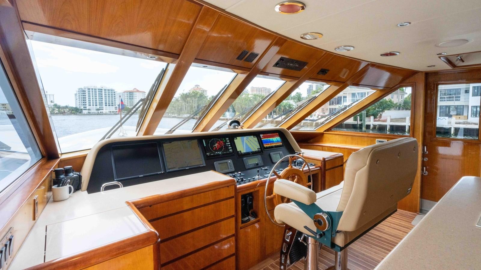 inside of a vehicle aboard WELL DONE Yacht for Sale