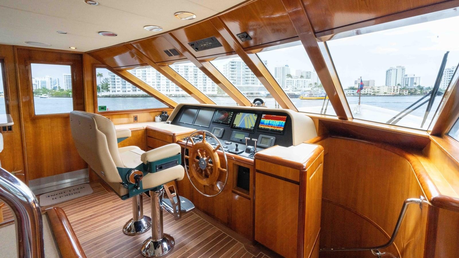inside of a bus aboard WELL DONE Yacht for Sale