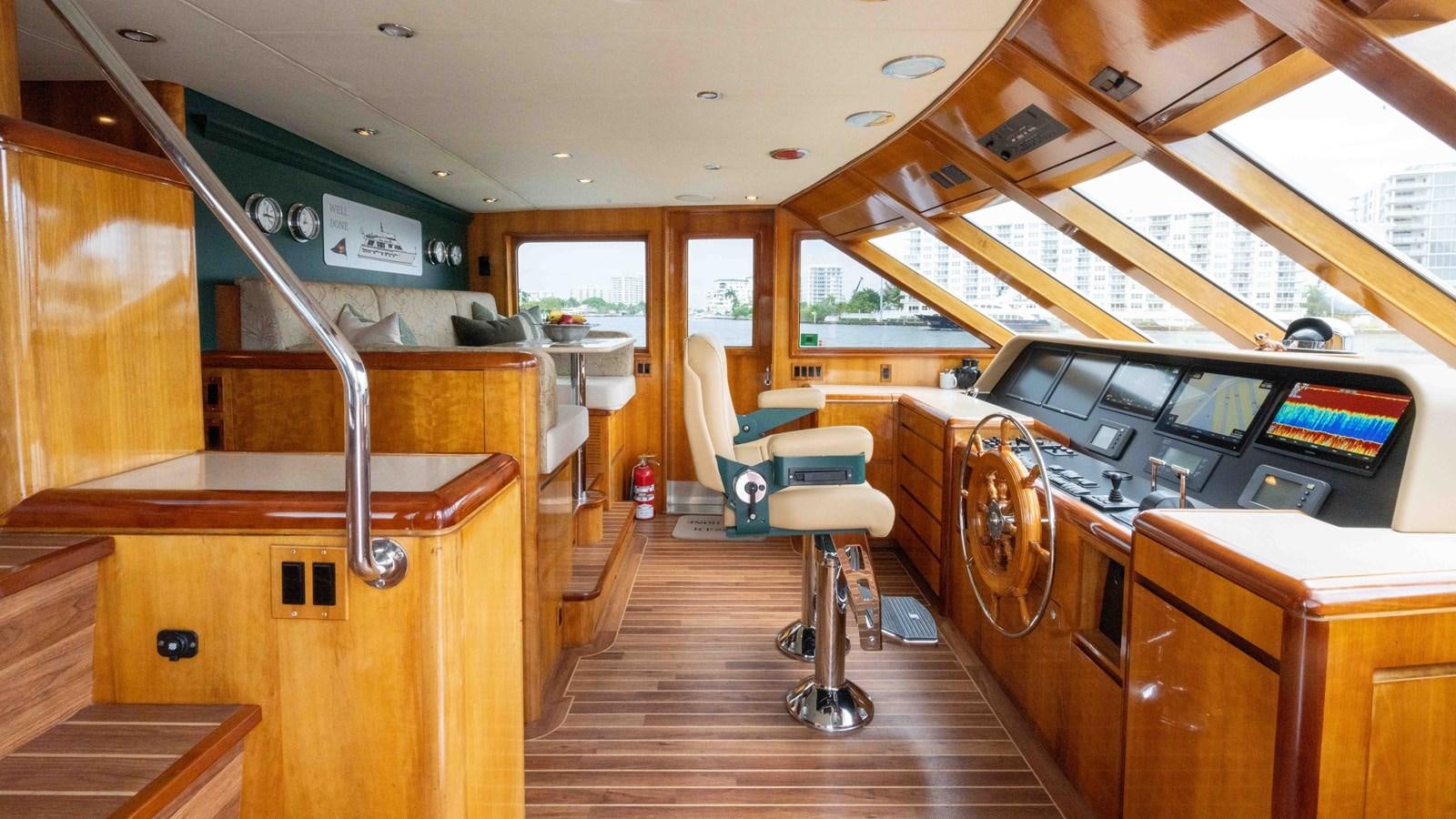 inside of a boat aboard WELL DONE Yacht for Sale