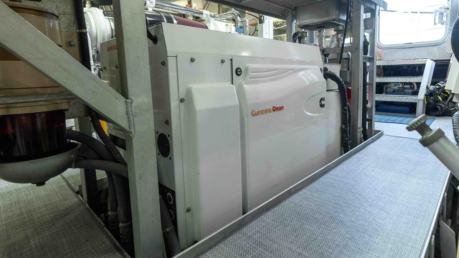 a white rectangular object on a metal surface aboard WELL DONE Yacht for Sale