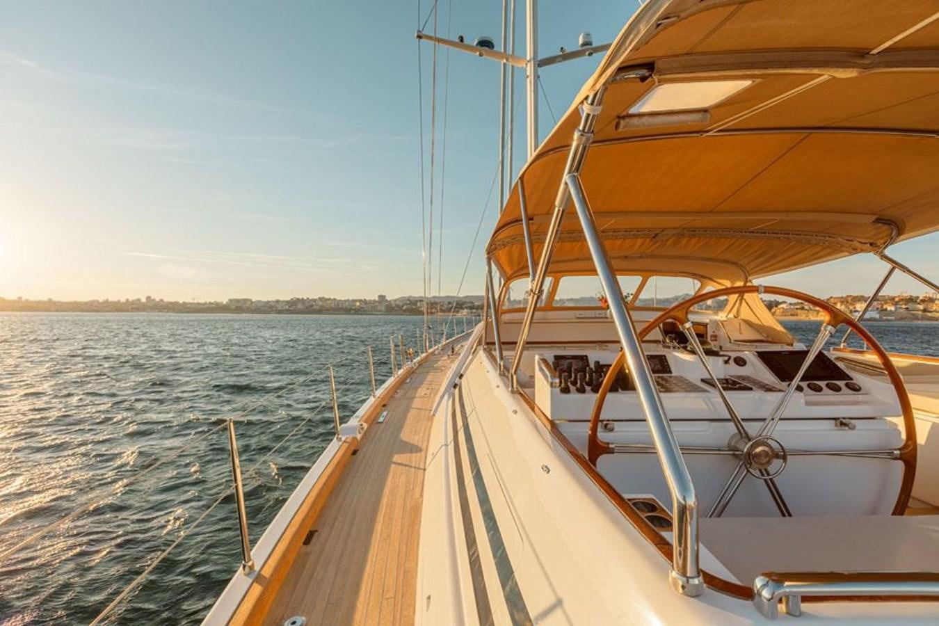 a boat on the water aboard PAULINE AF SKANOR Yacht for Sale