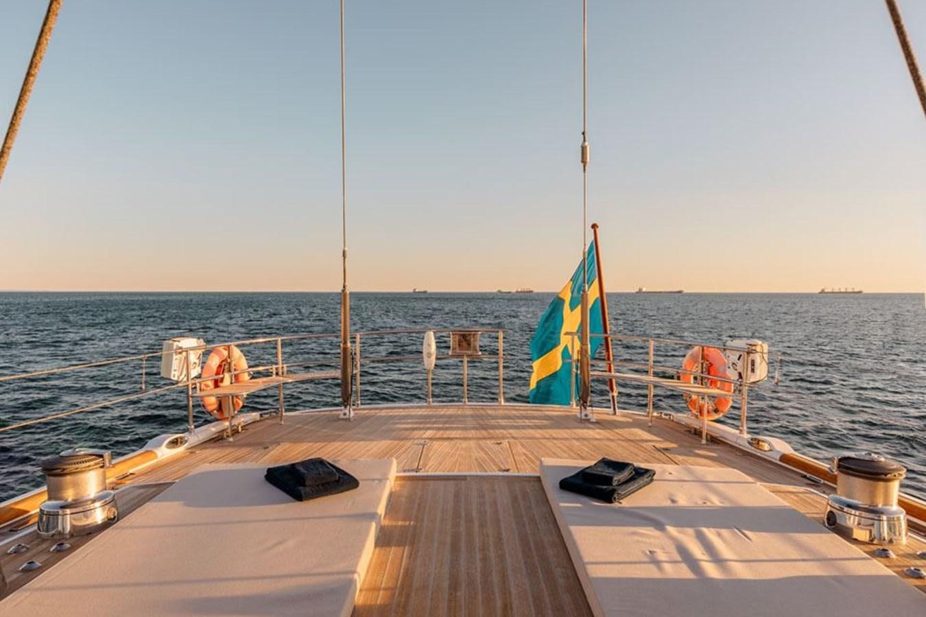 a boat on the water aboard PAULINE AF SKANOR Yacht for Sale