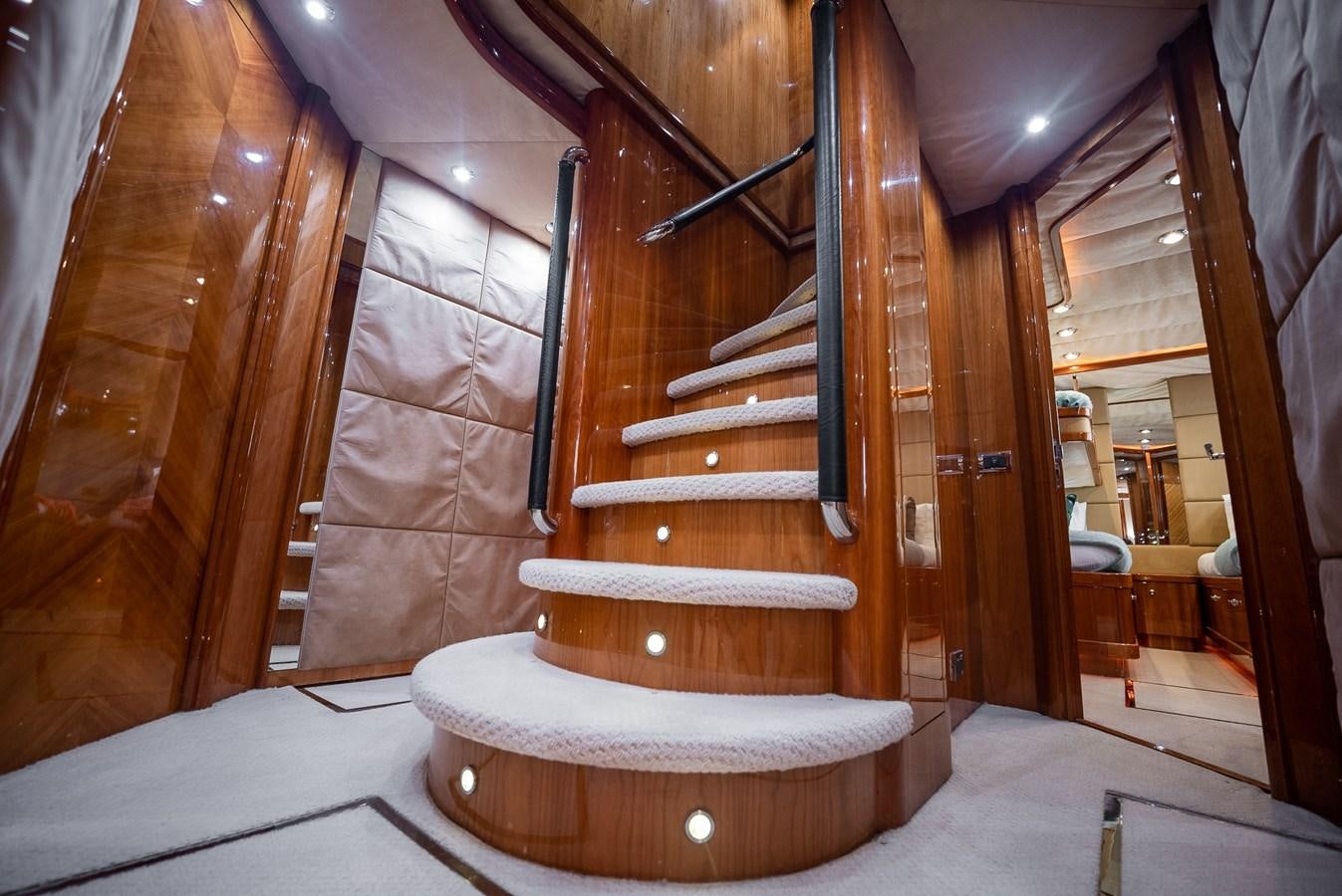 a staircase in a room aboard 105 MOTOR Yacht for Sale