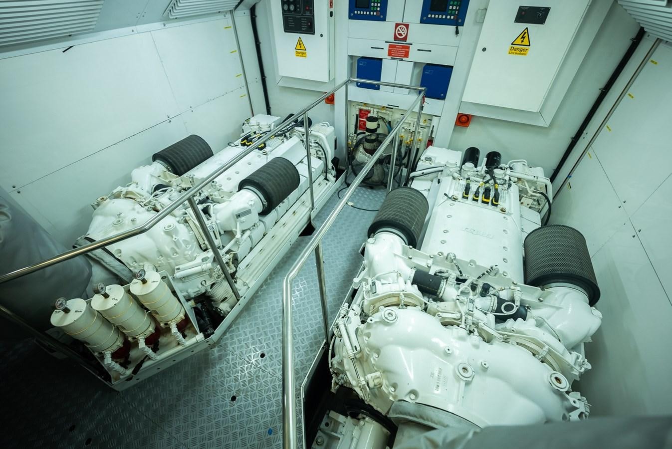 a machine with a large amount of equipment on it aboard 105 MOTOR Yacht for Sale