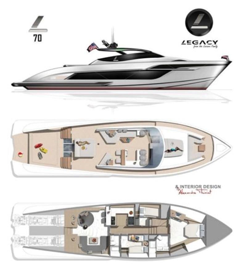 engineering drawing aboard CUSTOM LEGACY SUPERYACHTS Yacht for Sale