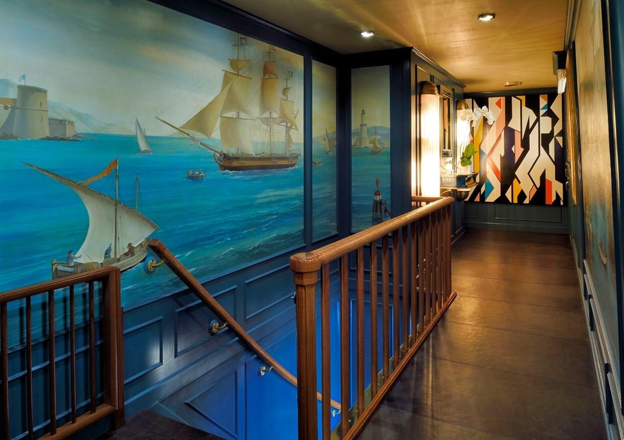 a pool with a railing aboard SANOO Yacht for Sale