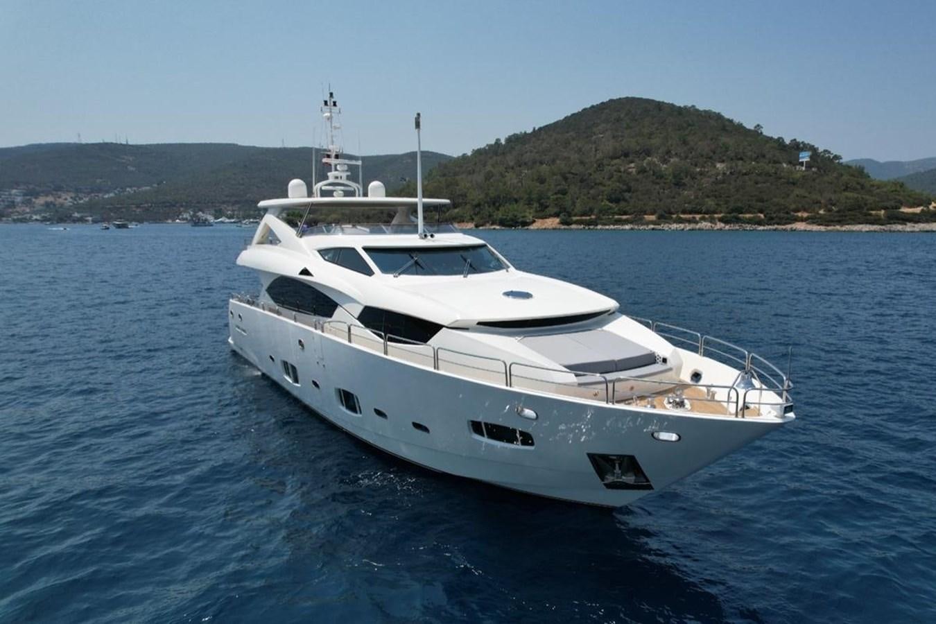 a white yacht in the water aboard SUNSEEKER 34M Yacht for Sale