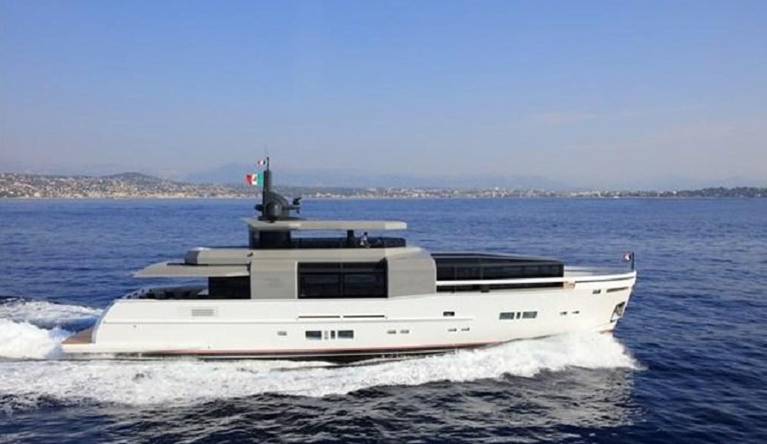 a boat in the water aboard ARCADIA 100 Yacht for Sale