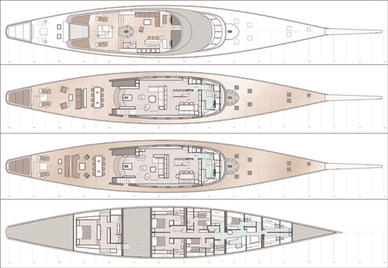 diagram, engineering drawing aboard GOELETTE 152 Yacht for Sale