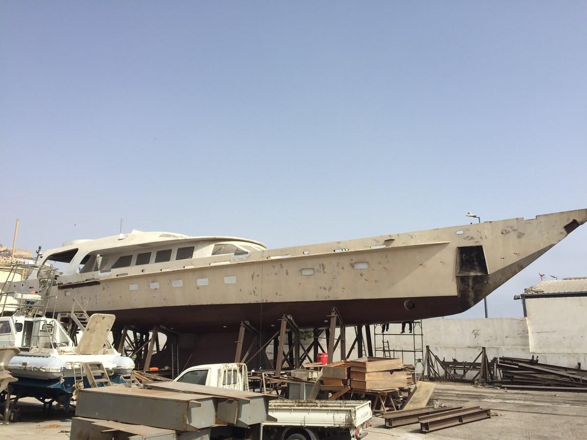 a large airplane is parked in a lot aboard GOELETTE 152 Yacht for Sale