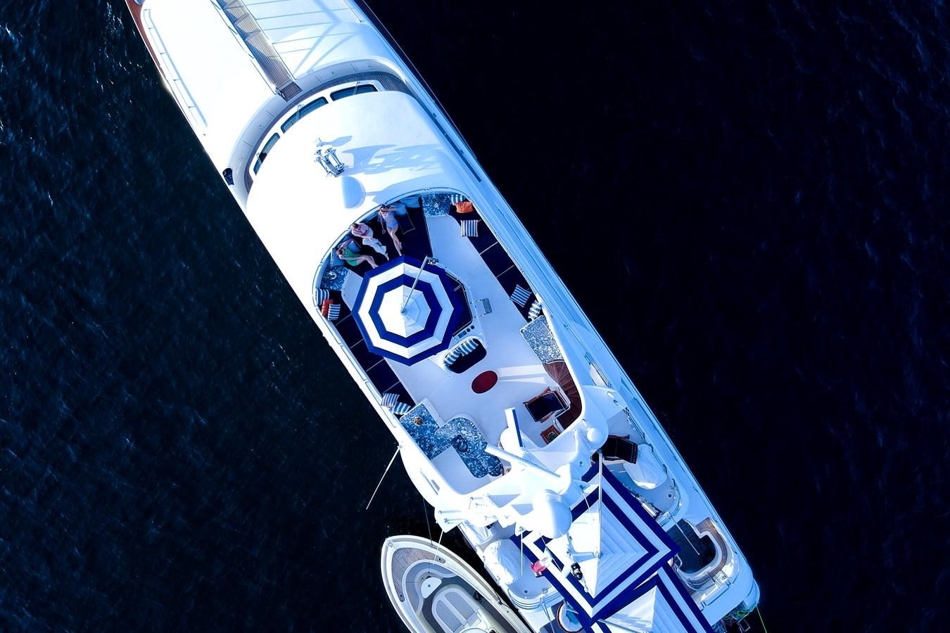 a space shuttle in space aboard FELICITA Yacht for Sale