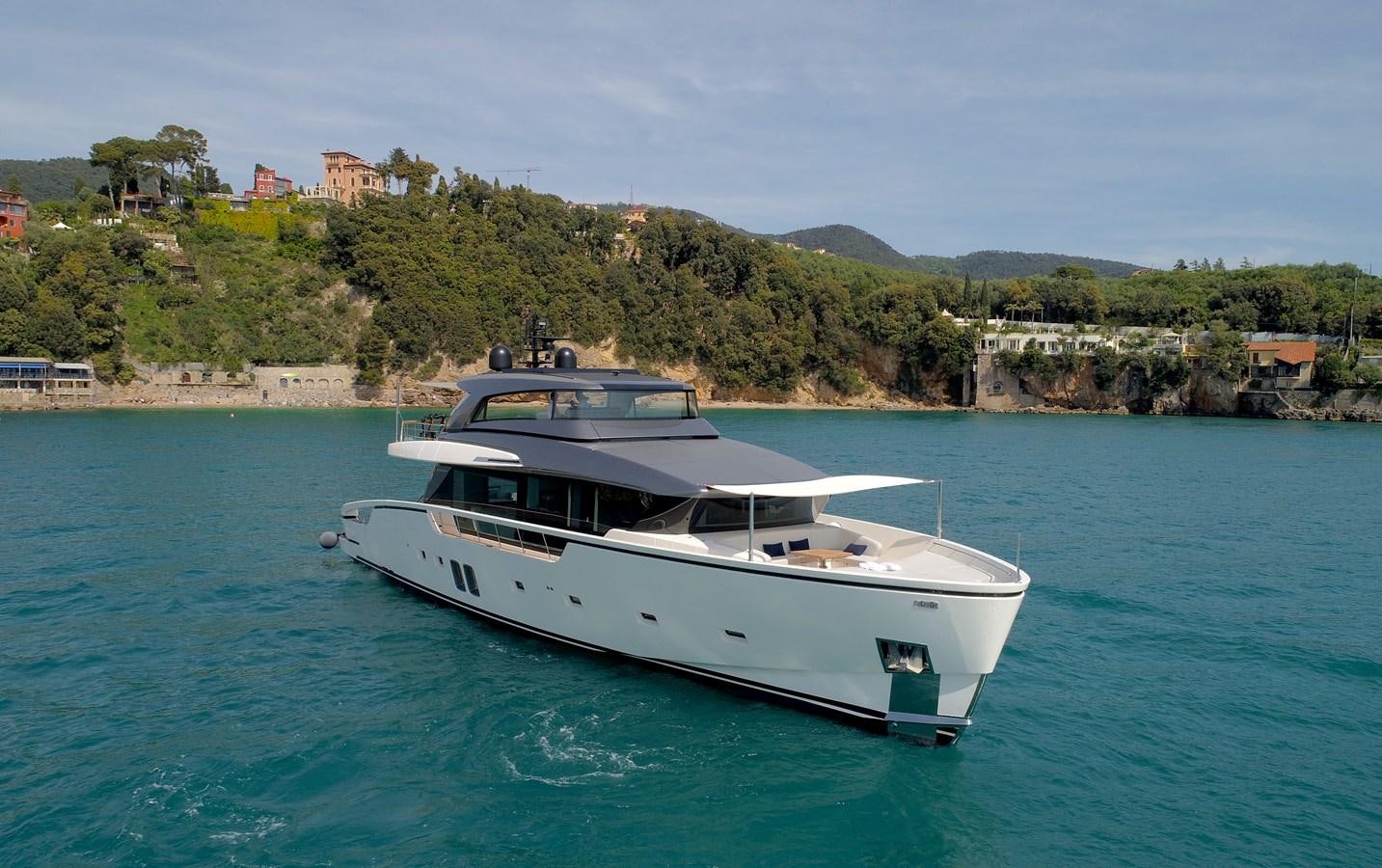 a boat in the water aboard ESTIA Yacht for Sale