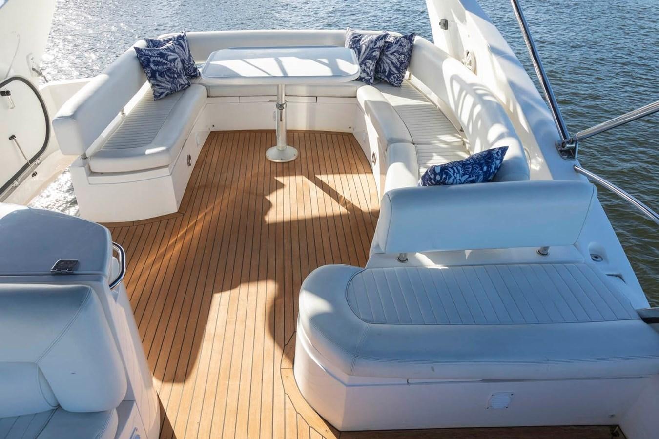 a boat on a deck aboard UNFORGETTABLE Yacht for Sale