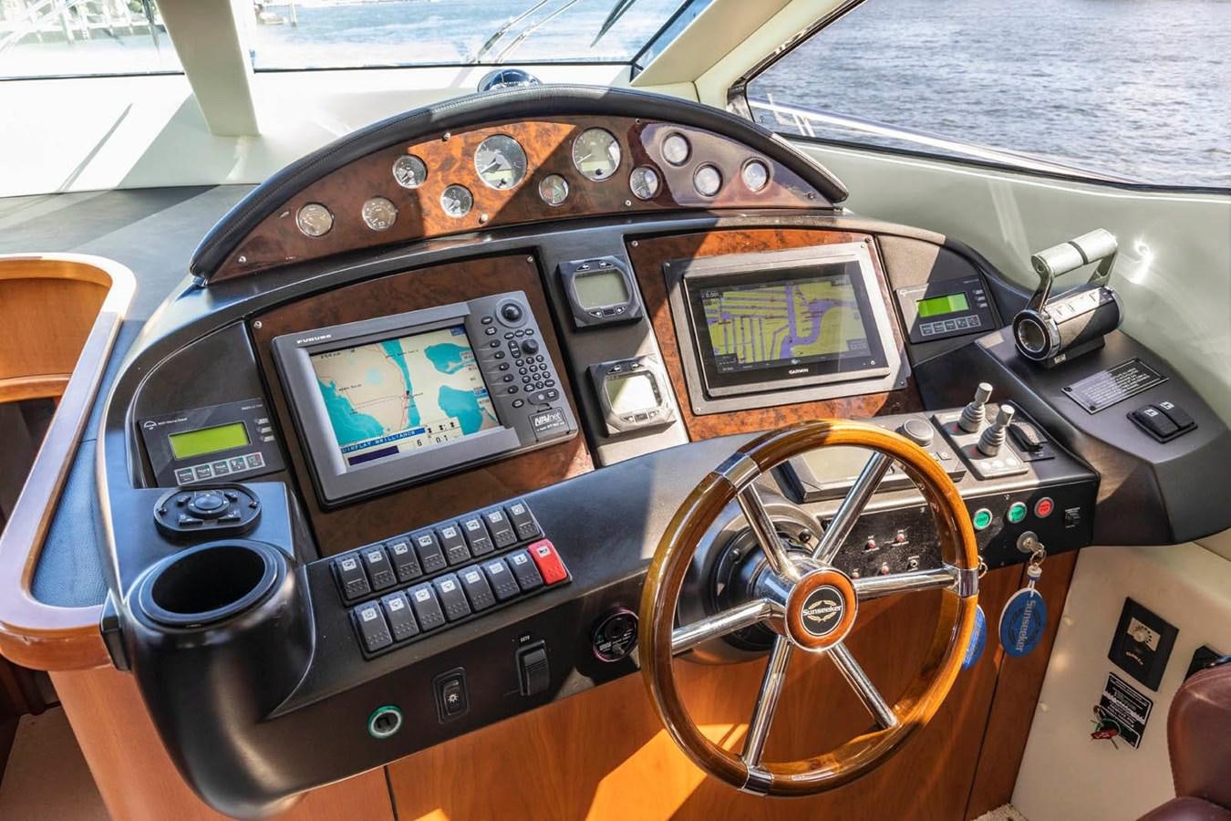 a cockpit of a plane aboard UNFORGETTABLE Yacht for Sale