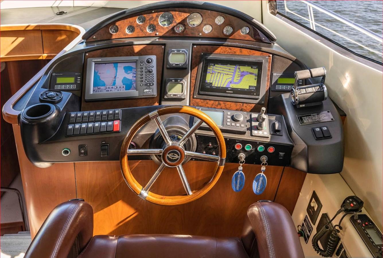 inside of a vehicle aboard UNFORGETTABLE Yacht for Sale