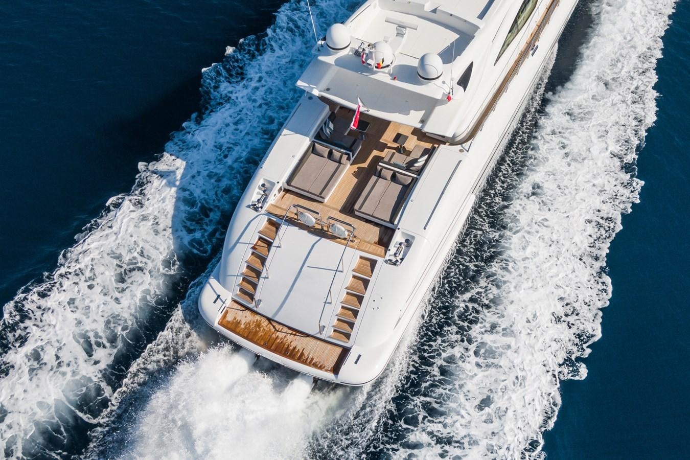 a satellite in space aboard MANGUSTA 130 Yacht for Sale