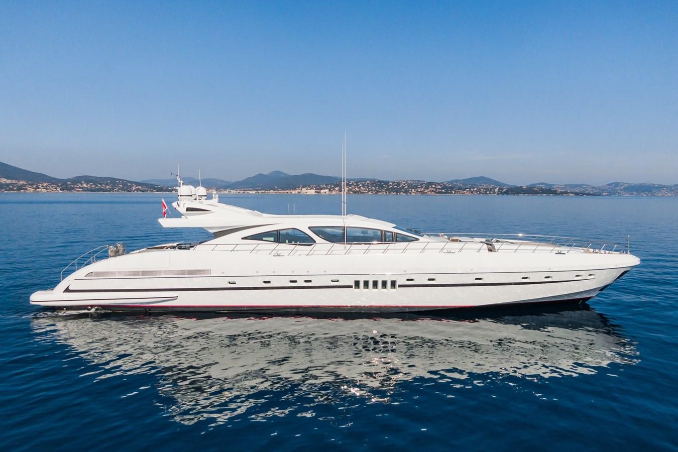 a boat in the water aboard MANGUSTA 130 Yacht for Sale