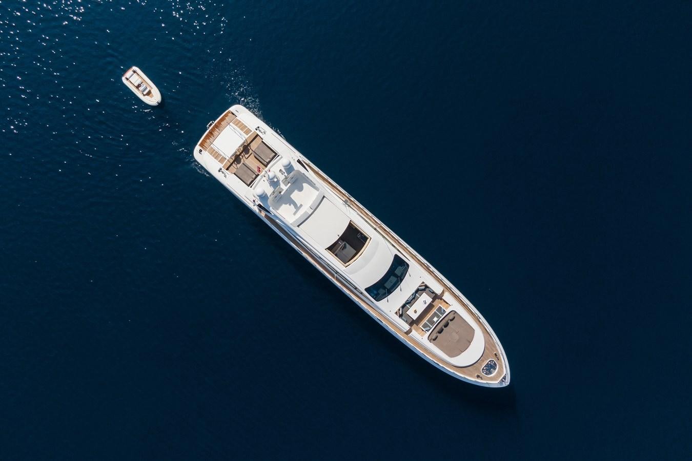 a satellite in the sky aboard MANGUSTA 130 Yacht for Sale