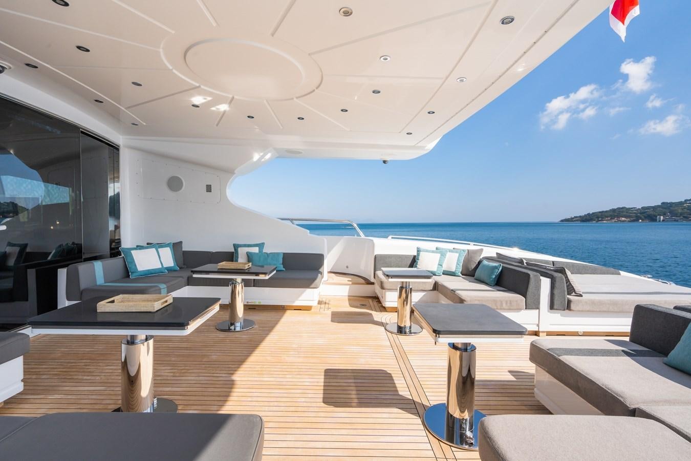 a boat on the water aboard MANGUSTA 130 Yacht for Sale