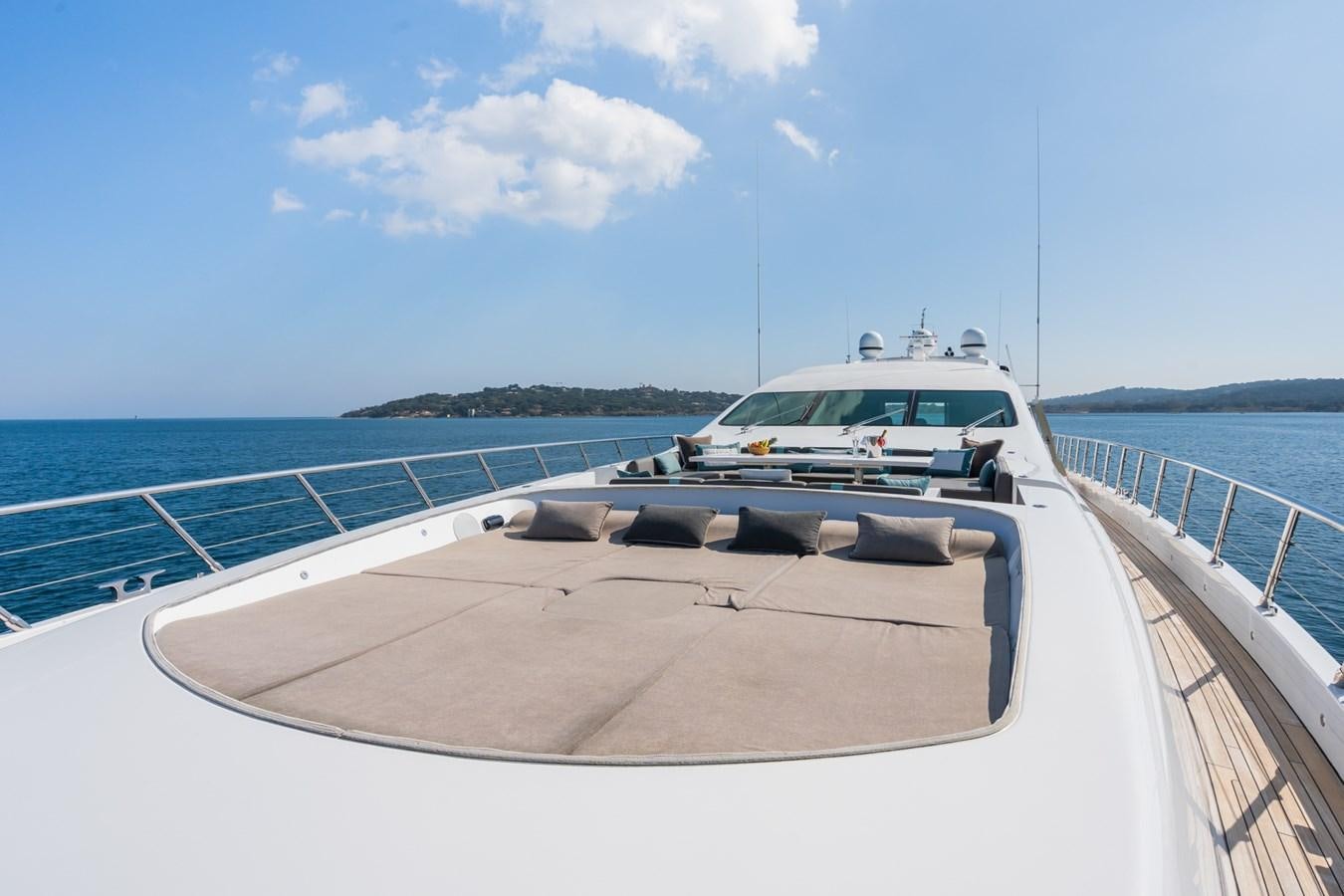 a boat on the water aboard MANGUSTA 130 Yacht for Sale