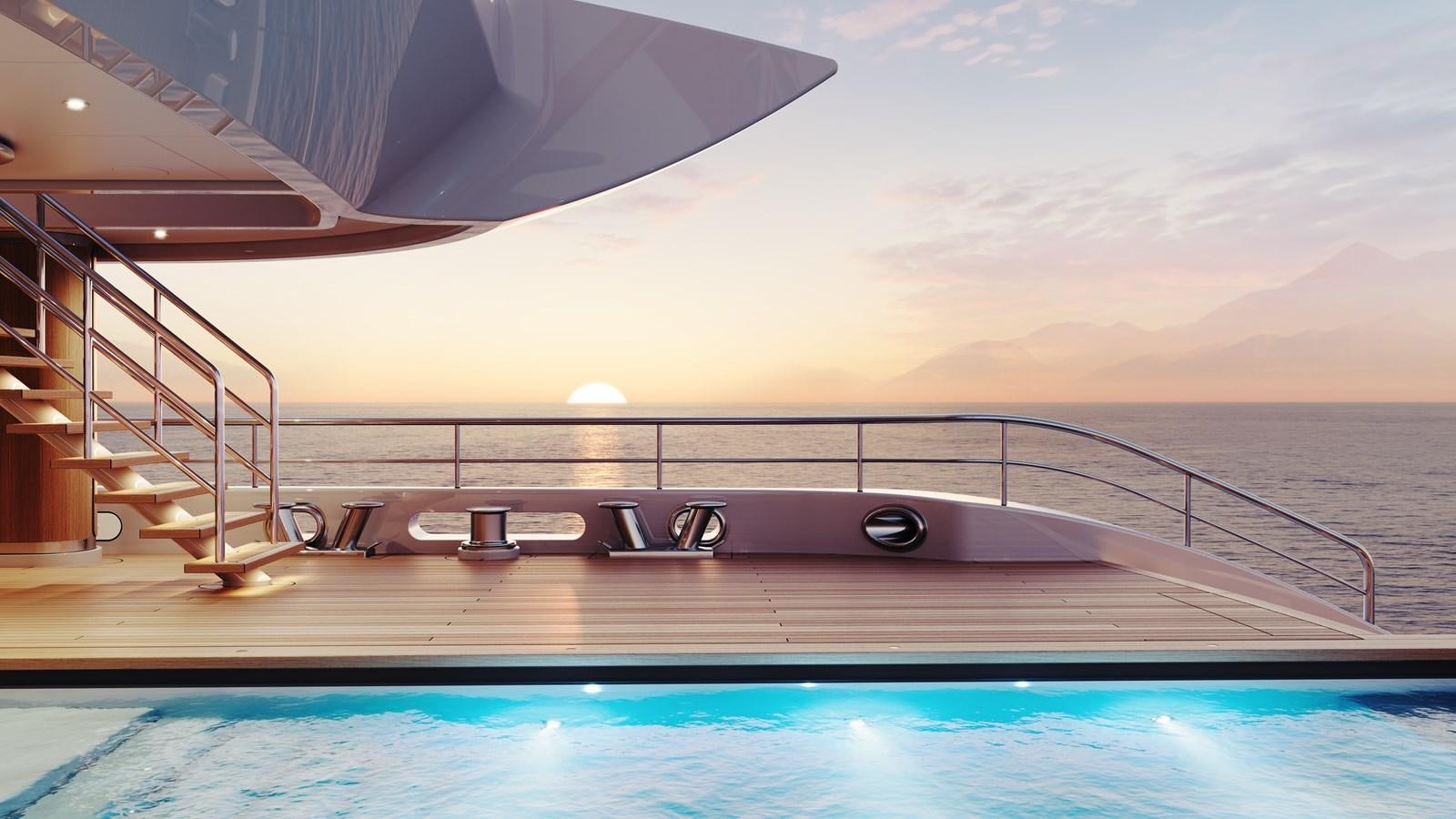 a pool on a boat aboard SAKURA Yacht for Sale