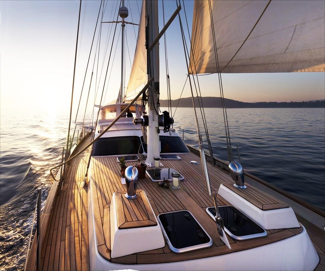 a sailboat on the water aboard LADY FLORE Yacht for Sale